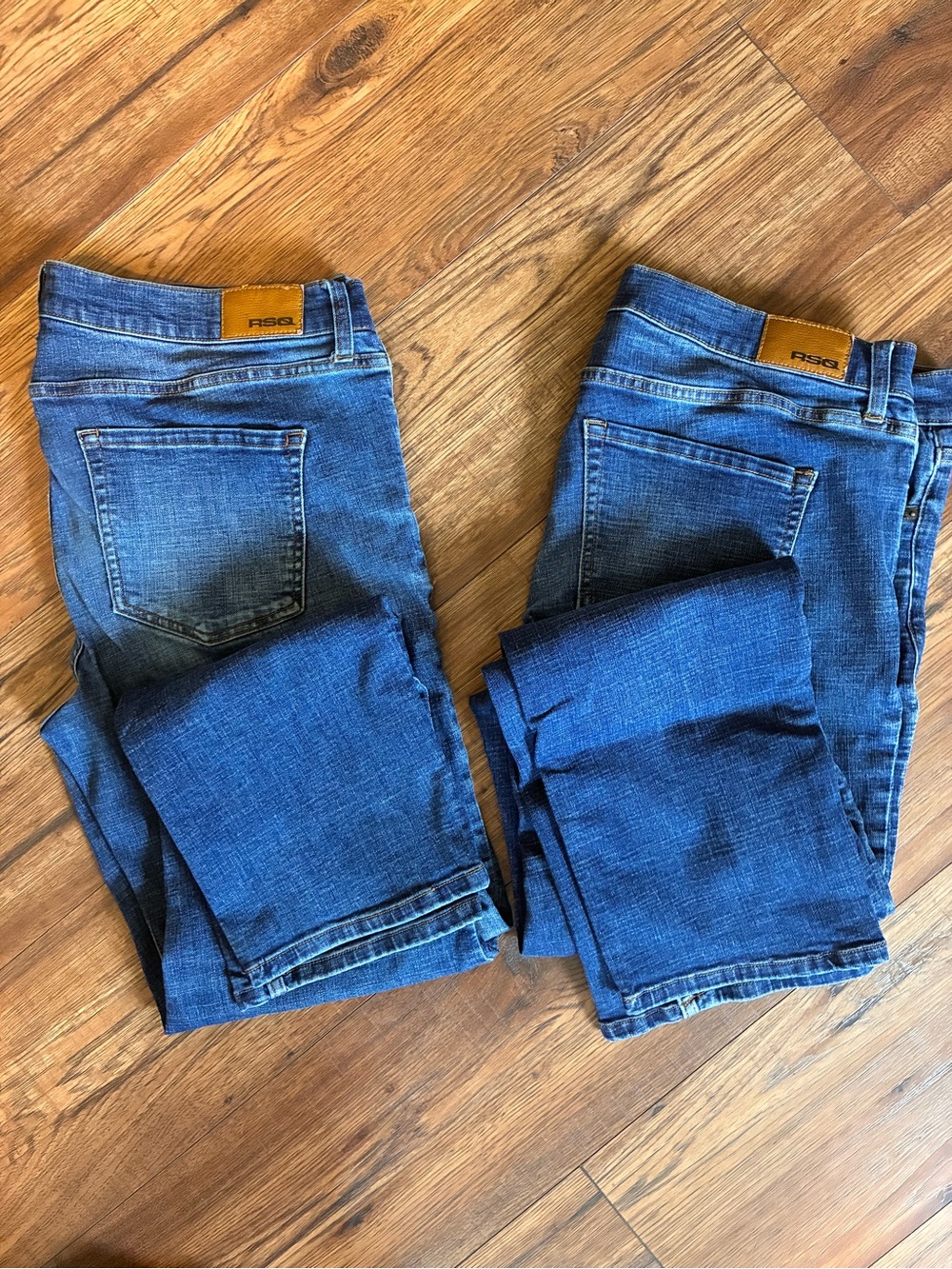 RSQ blue denim jeans with contrast stitching